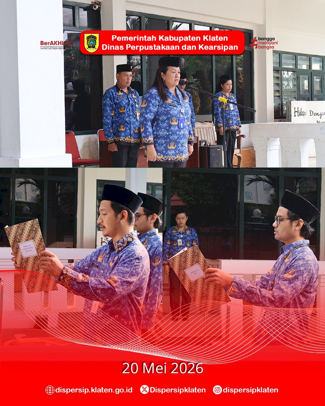 Dispersip Klaten Laksanakan Upacara Peringatan Hari Kebangkitan Nasional Tahun 2026