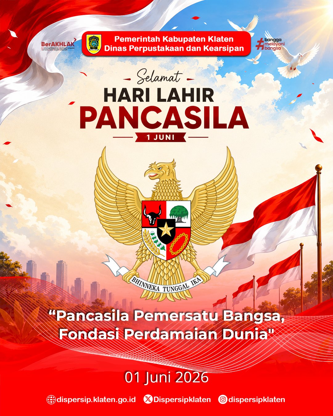Selamat Memperingati Hari Lahir Pancasila, 01 Juni 2026