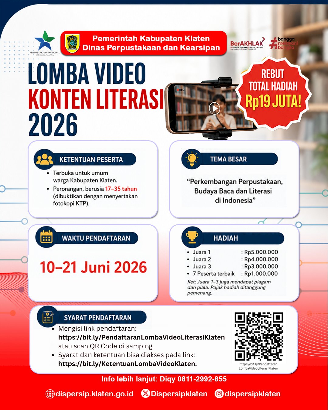 Lomba Video Konten Literasi 2026 Kabupaten Klaten