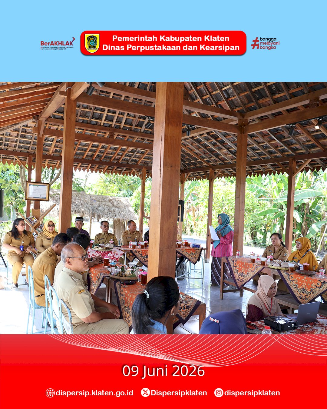 Visitasi Lomba Perpustakaan Desa/Kelurahan Kabupaten Klaten Tahun 2026 Jangkau Desa Sawit dan Desa Nglinggi