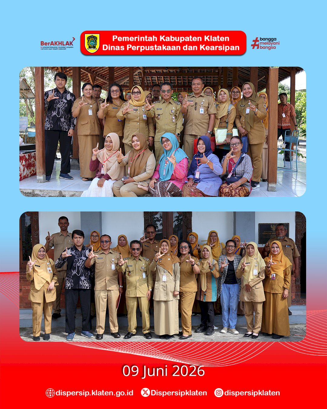 Visitasi Lomba Perpustakaan Desa/Kelurahan Kabupaten Klaten Tahun 2026 Jangkau Desa Sawit dan Desa Nglinggi