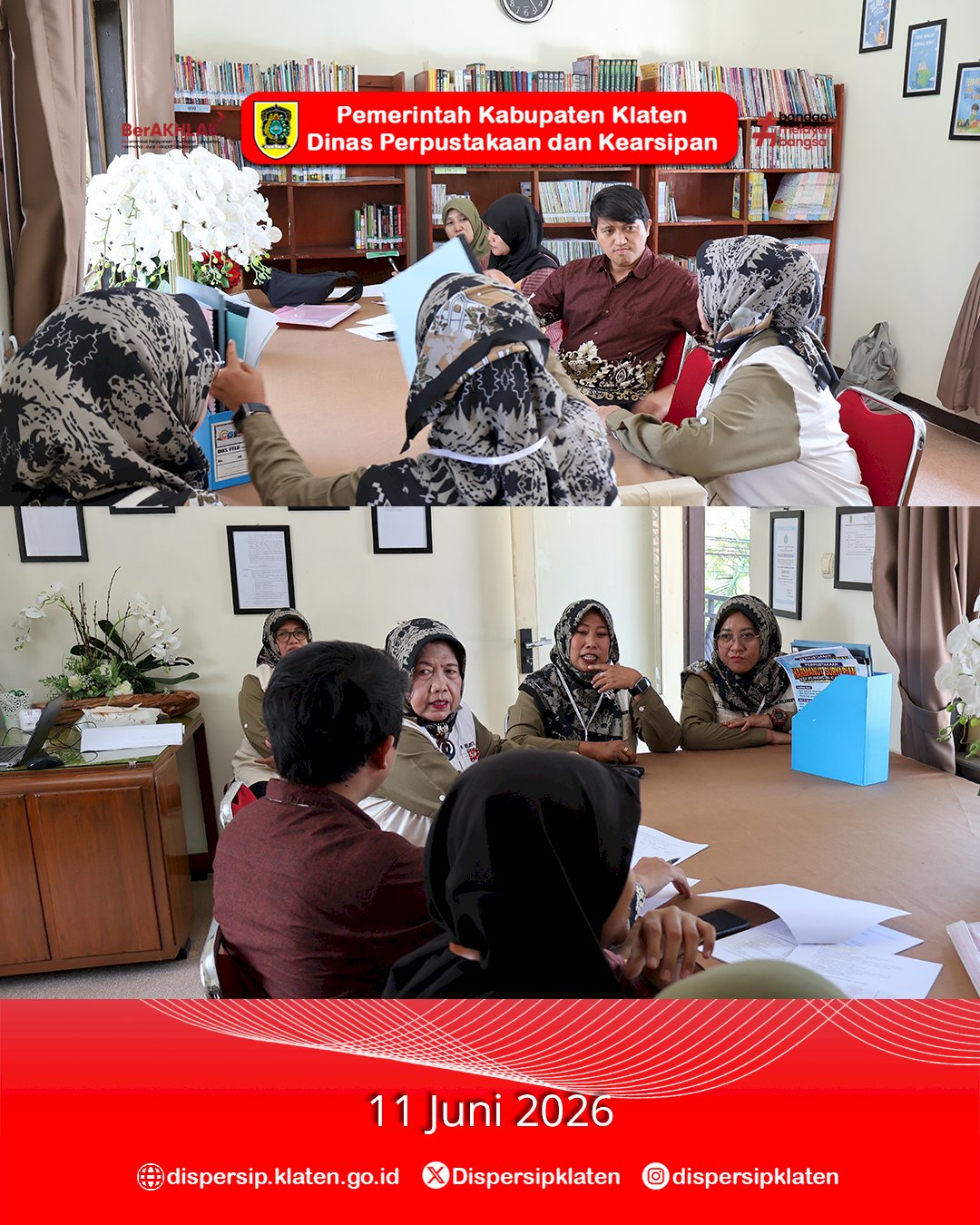 Visitasi Hari Ketiga Lomba Perpustakaan Desa/Kelurahan 2026, Tim Penilai Sambangi Desa Dlimas dan Belangwetan