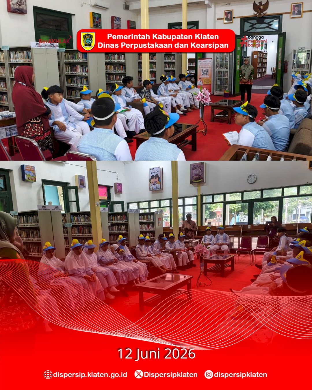 Belajar Langsung di Perpustakaan, Siswa SD BIAS Klaten Jelajahi Lingkungan Dispersip Klaten