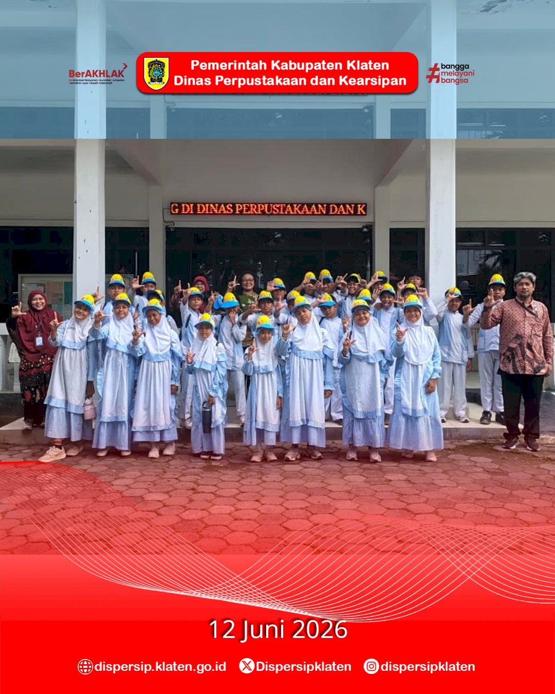 Belajar Langsung di Perpustakaan, Siswa SD BIAS Klaten Jelajahi Lingkungan Dispersip Klaten