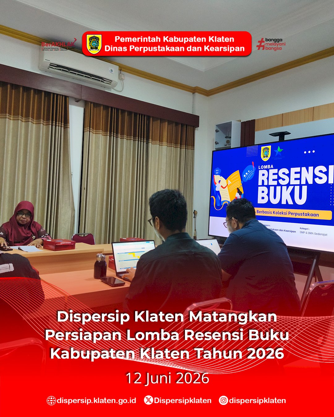 Dispersip Klaten Matangkan Persiapan Lomba Resensi Buku Kabupaten Klaten Tahun 2026