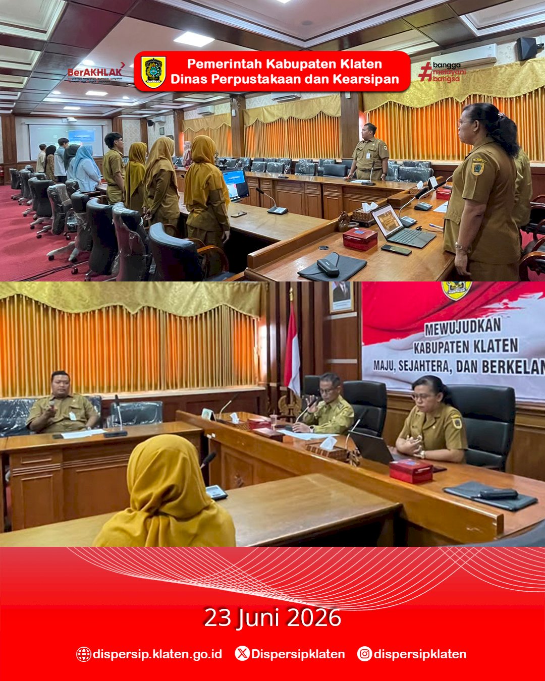 Dispersip Klaten Gelar Pembinaan Kearsipan bagi Perusahaan Swasta untuk Tingkatkan Tertib Arsip