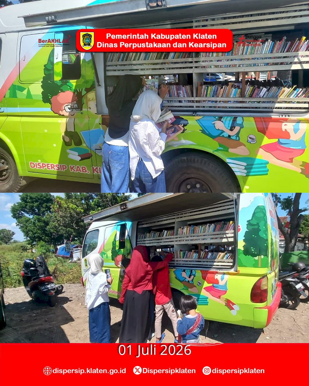 Mbak Marsini dan Titip Bandaku Dekatkan Layanan Literasi dan Arsip Digital di Sambung Rasa Bupati Klaten Desa Karanglo