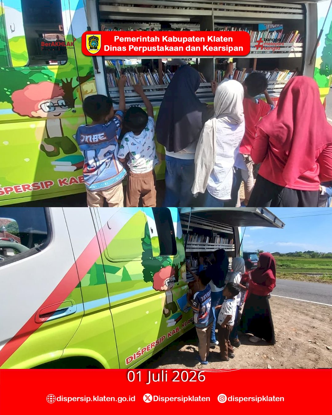 Mbak Marsini dan Titip Bandaku Dekatkan Layanan Literasi dan Arsip Digital di Sambung Rasa Bupati Klaten Desa Karanglo