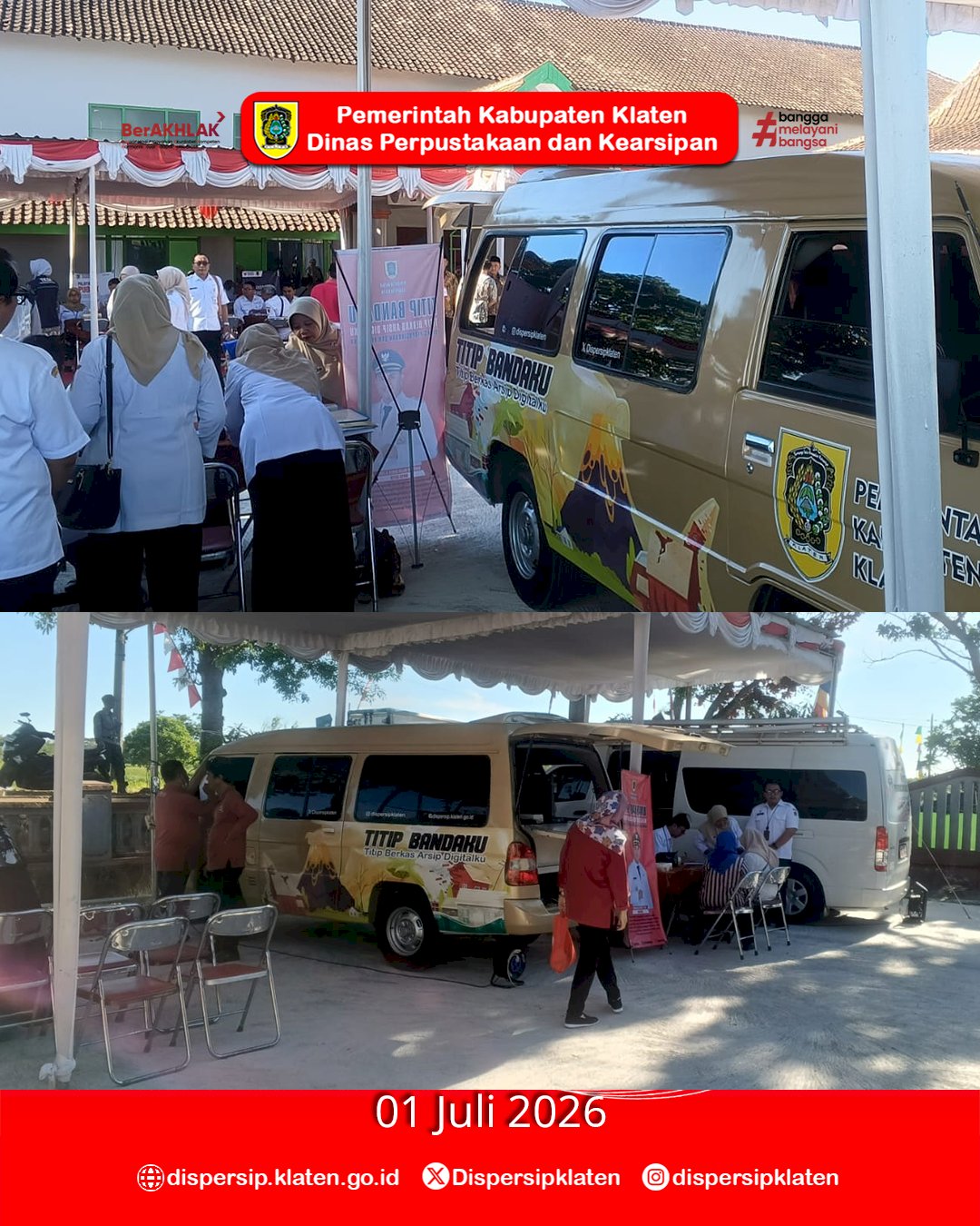 Mbak Marsini dan Titip Bandaku Dekatkan Layanan Literasi dan Arsip Digital di Sambung Rasa Bupati Klaten Desa Karanglo