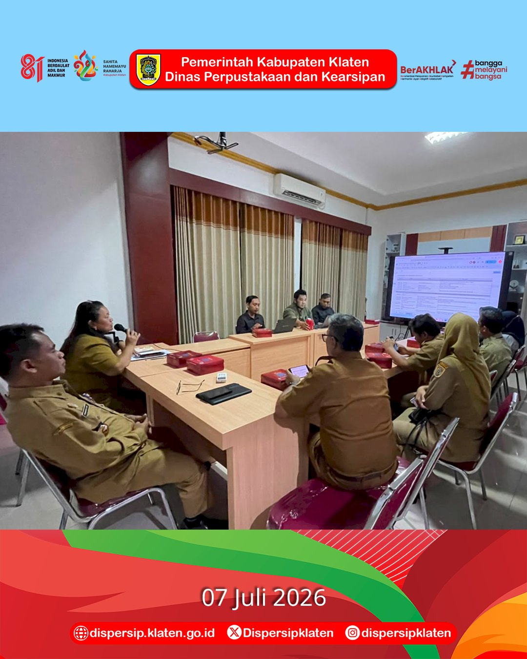 Dispersip Klaten Gelar Rakor Kedua, Matangkan Persiapan Klafiesta 2026 Bersama Lintas Perangkat Daerah
