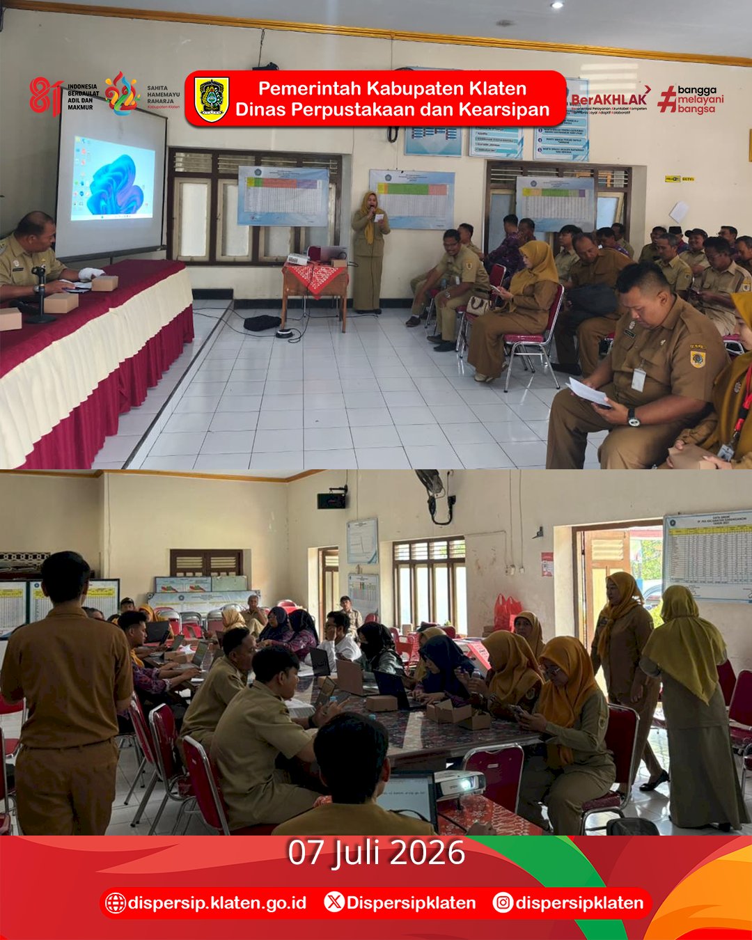 Dispersip Klaten Sosialisasikan Aplikasi SRIKANDI untuk Desa di Kecamatan Karanganom