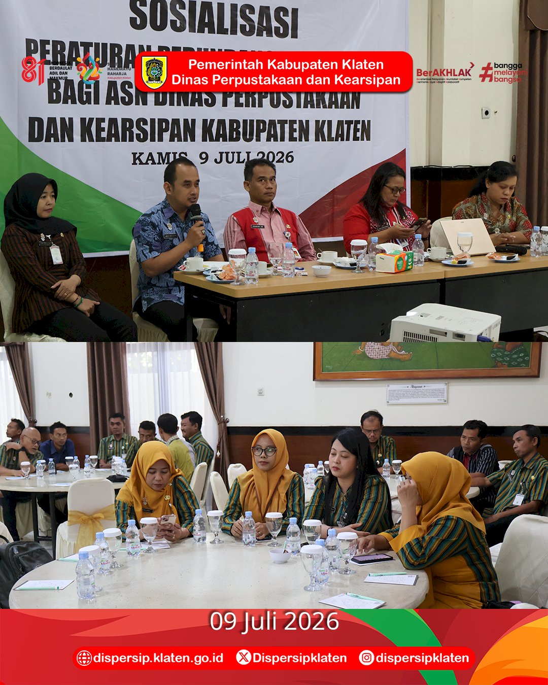 Dispersip Klaten Tingkatkan Profesionalisme ASN melalui Sosialisasi Kinerja dan Disiplin ASN