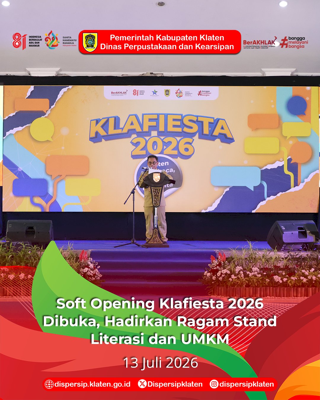 Soft Opening Klafiesta 2026 Dibuka, Hadirkan Ragam Stand Literasi dan UMKM