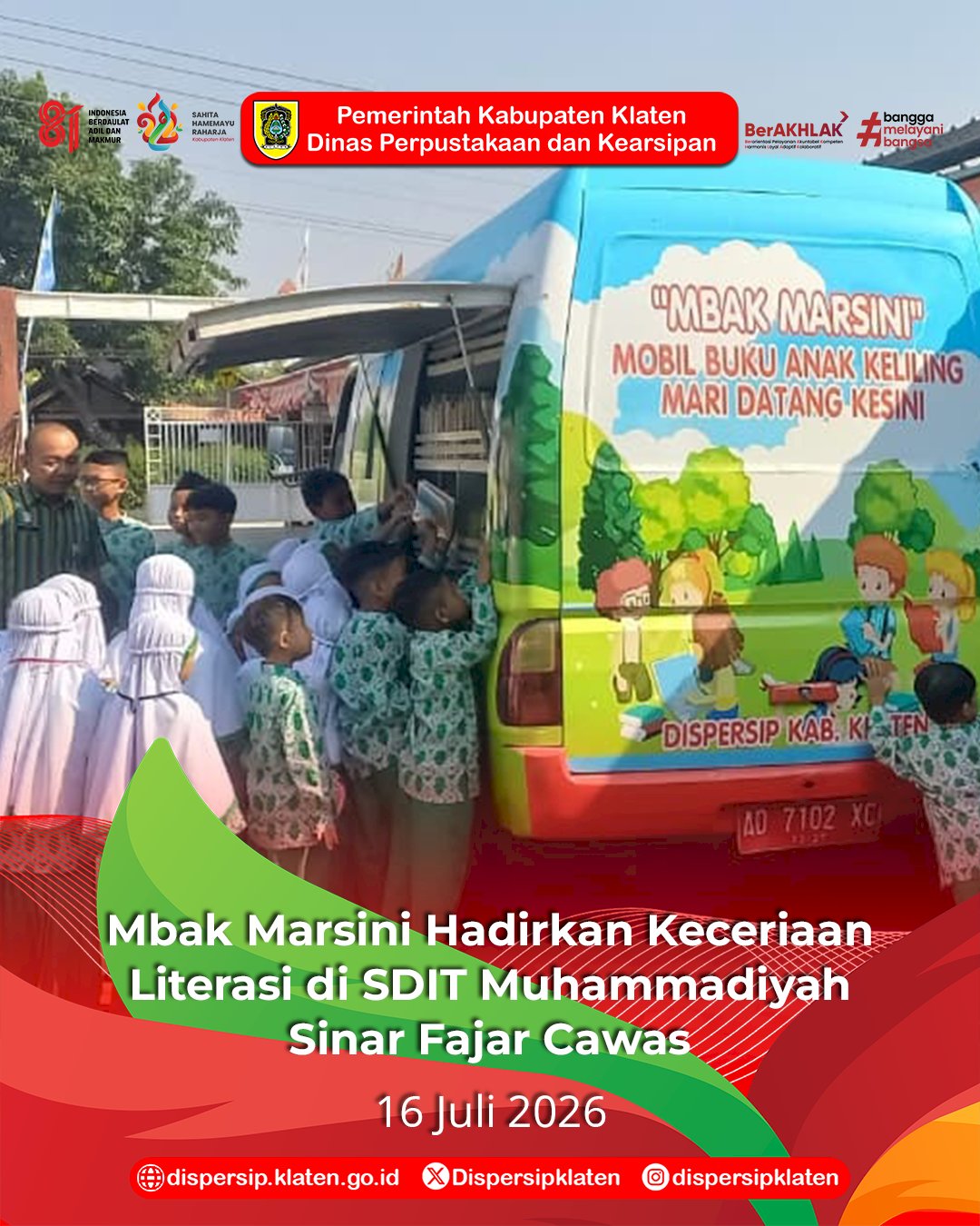 Mbak Marsini Hadirkan Keceriaan Literasi di SDIT Muhammadiyah Sinar Fajar Cawas