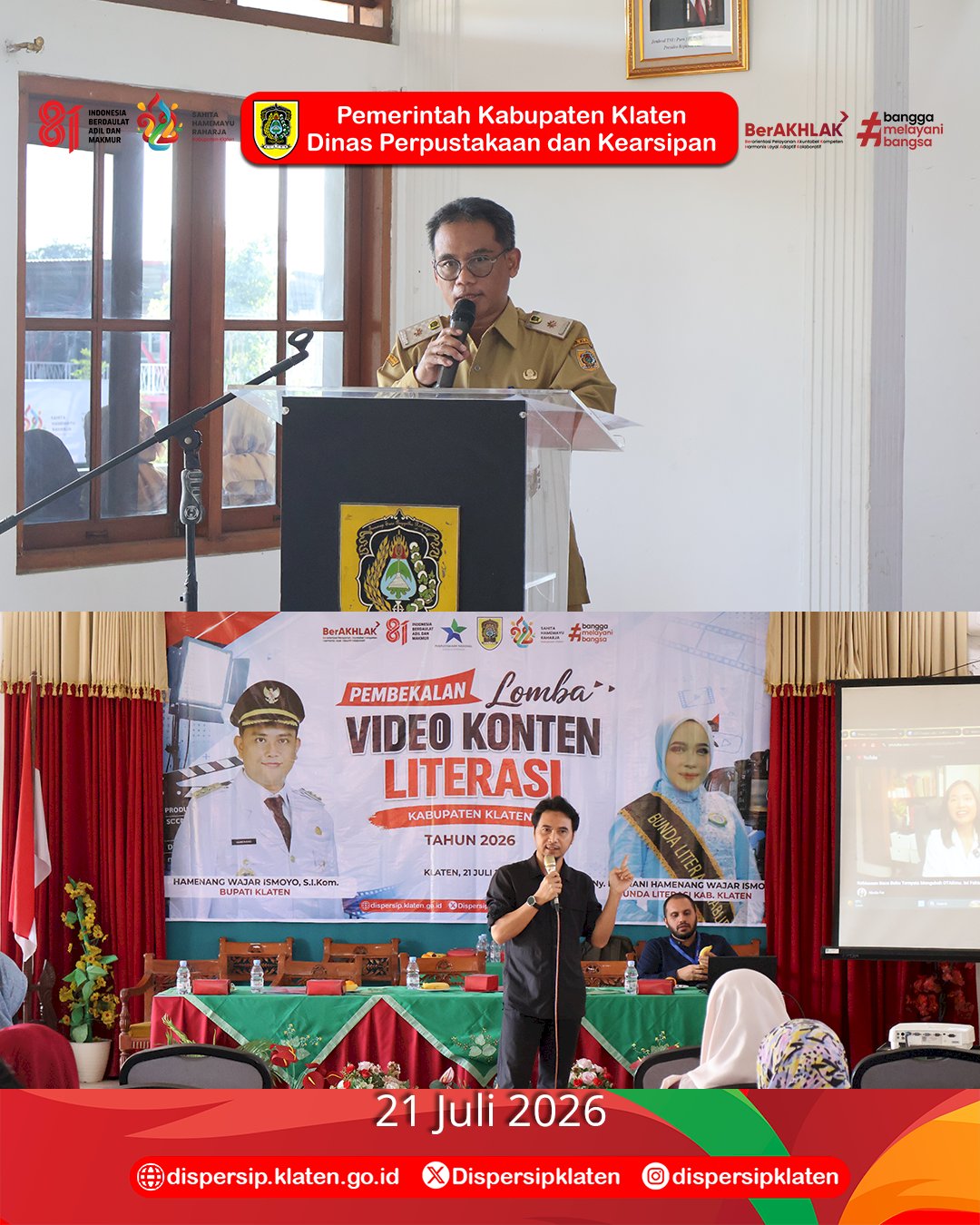 Menuju Karya Terbaik, 50 Peserta Seleksi Awal Lomba Video Konten Literasi Ikuti Pembekalan
