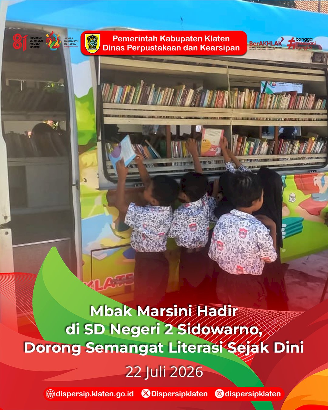 Mbak Marsini Hadir di SD Negeri 2 Sidowarno, Dorong Semangat Literasi Sejak Dini