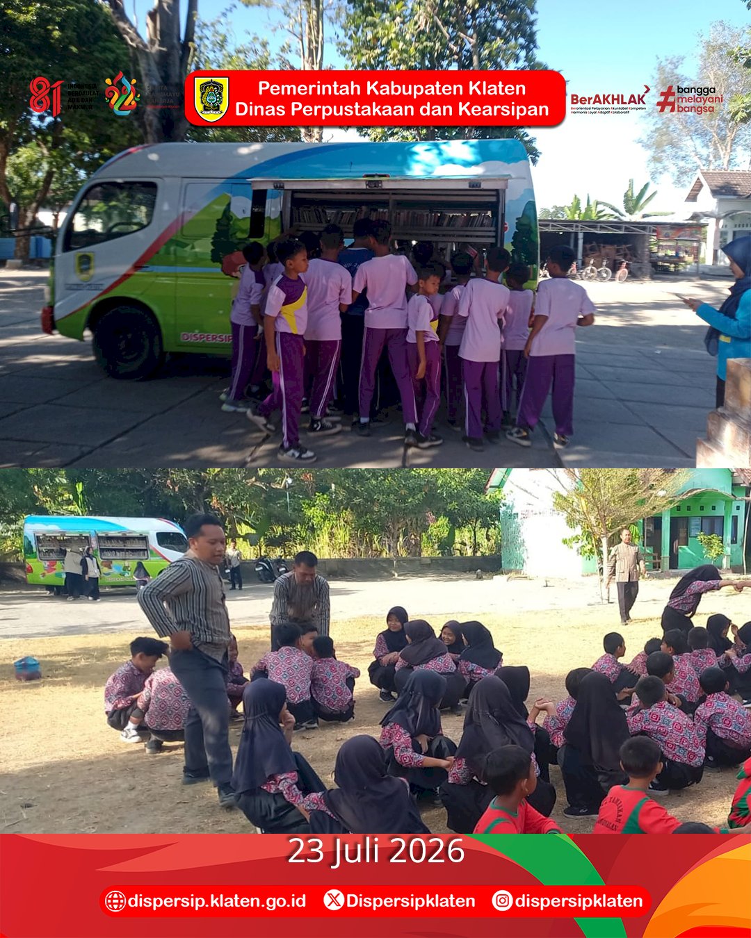 Mbak Marsini Hadir di SD Negeri 2 Tambakan, Perkuat Gerakan Literasi Anak