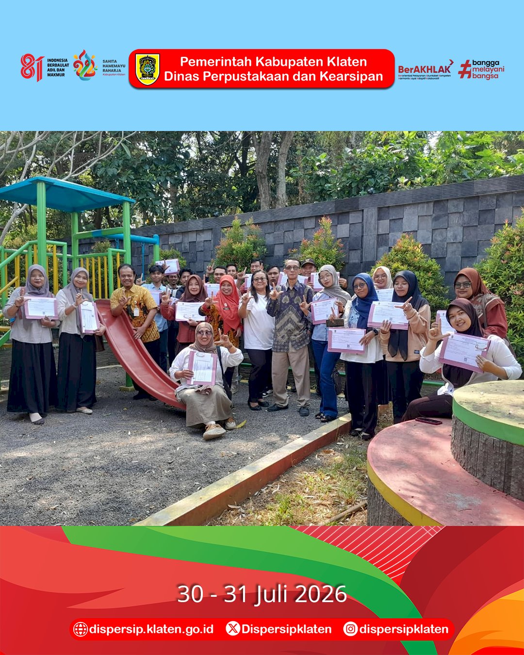 Dispersip Klaten Gelar Pelatihan Ulat Kupu untuk Tingkatkan Keterampilan Komputer Masyarakat