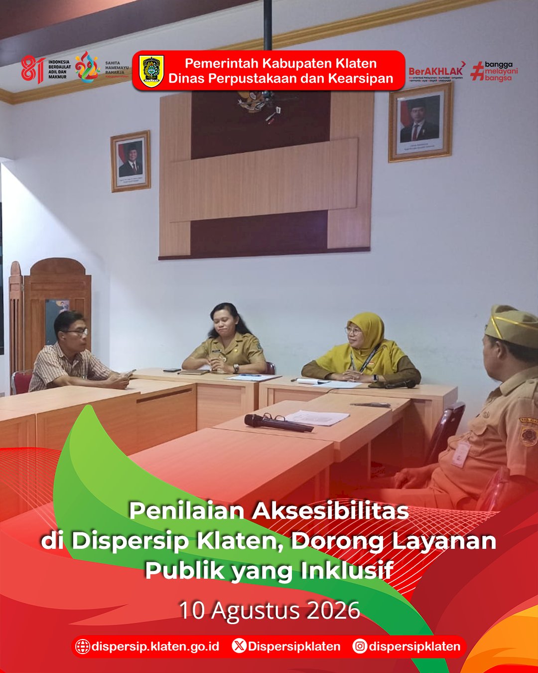 Penilaian Aksesibilitas di Dispersip Klaten, Dorong Layanan Publik yang Inklusif