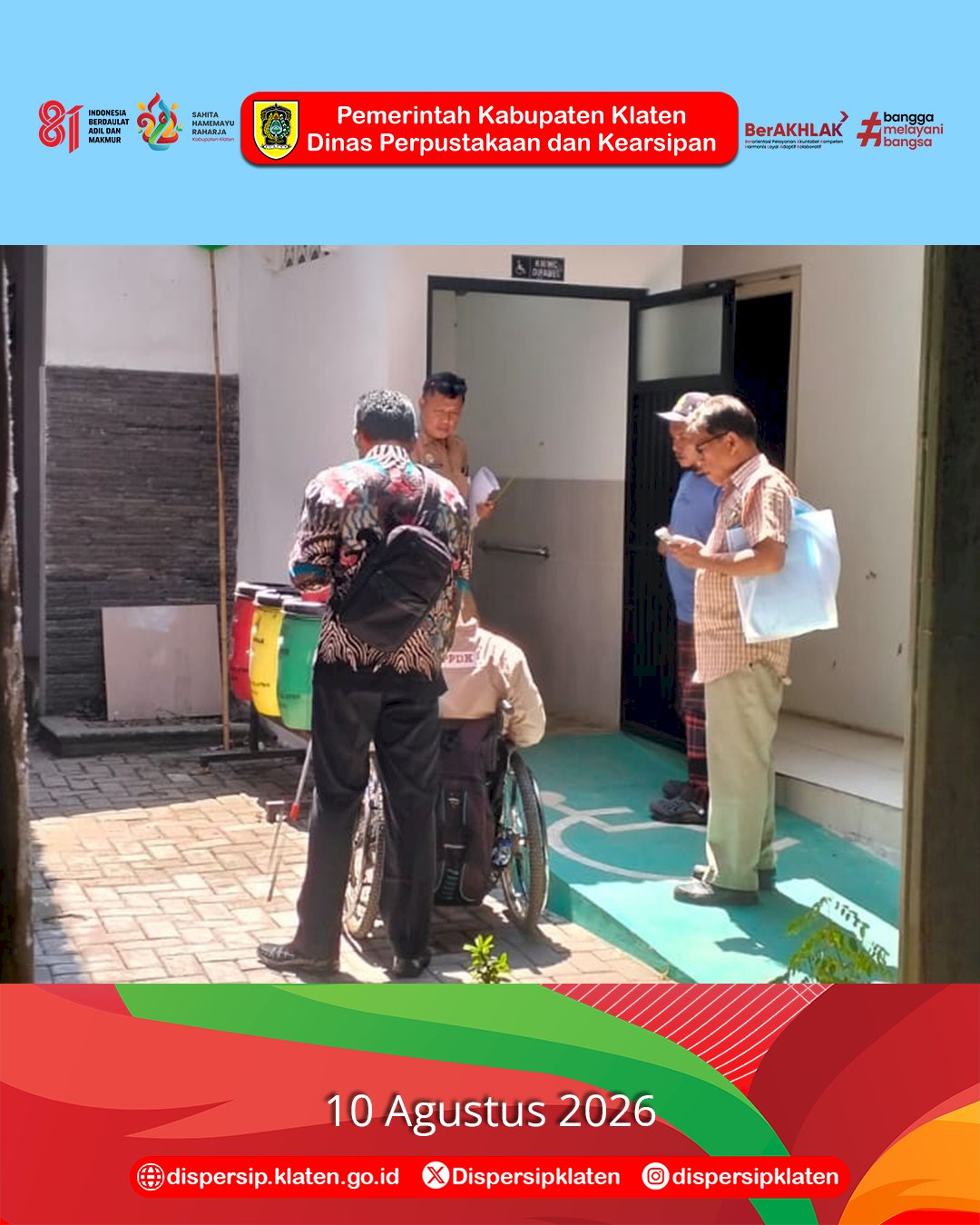 Penilaian Aksesibilitas di Dispersip Klaten, Dorong Layanan Publik yang Inklusif