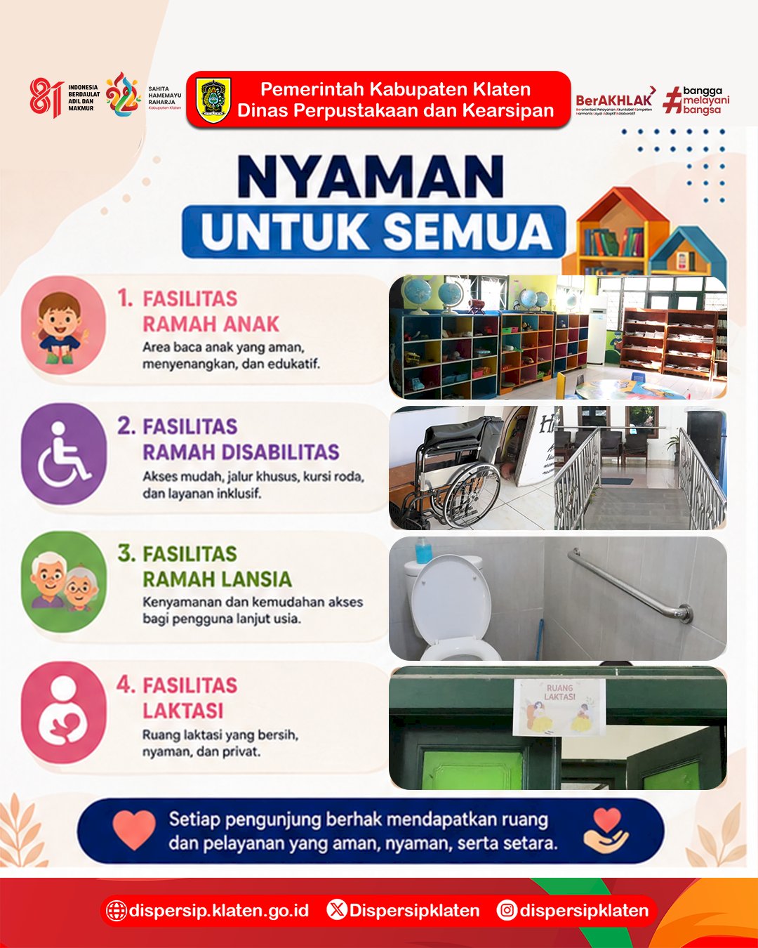 Fasilitas Pelayanan Publik Dispersip Klaten