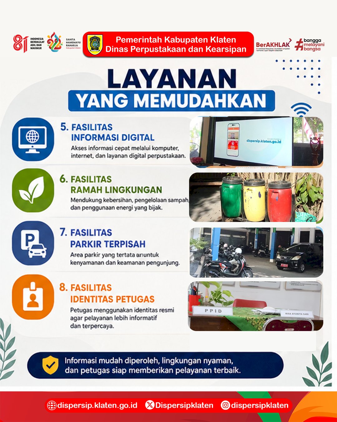 Fasilitas Pelayanan Publik Dispersip Klaten