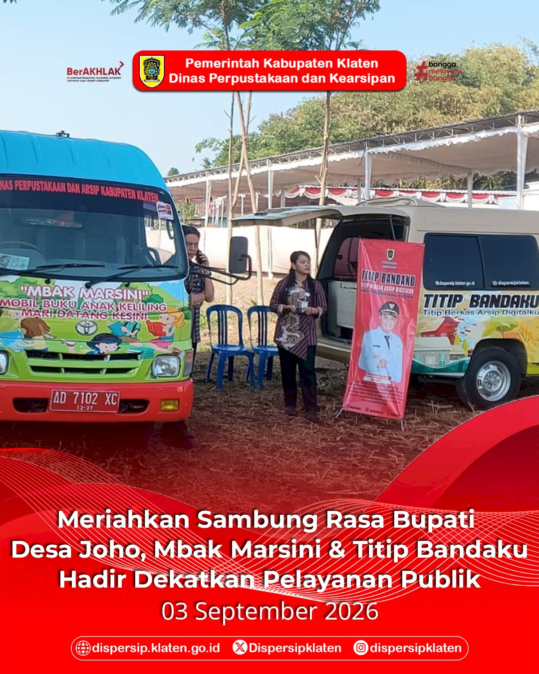 Meriahkan Sambung Rasa Bupati Klaten di Desa Joho, Mbak Marsini dan Titip Bandaku Hadir Dekatkan Pelayanan Publik