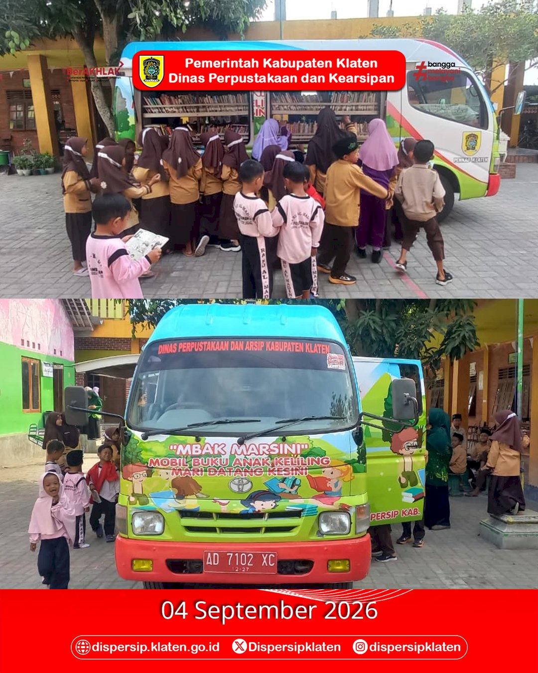 Tingkatkan Minat Baca Siswa, Layanan Mbak Marsini Sambangi MI Al-Madina Kotesan Prambanan
