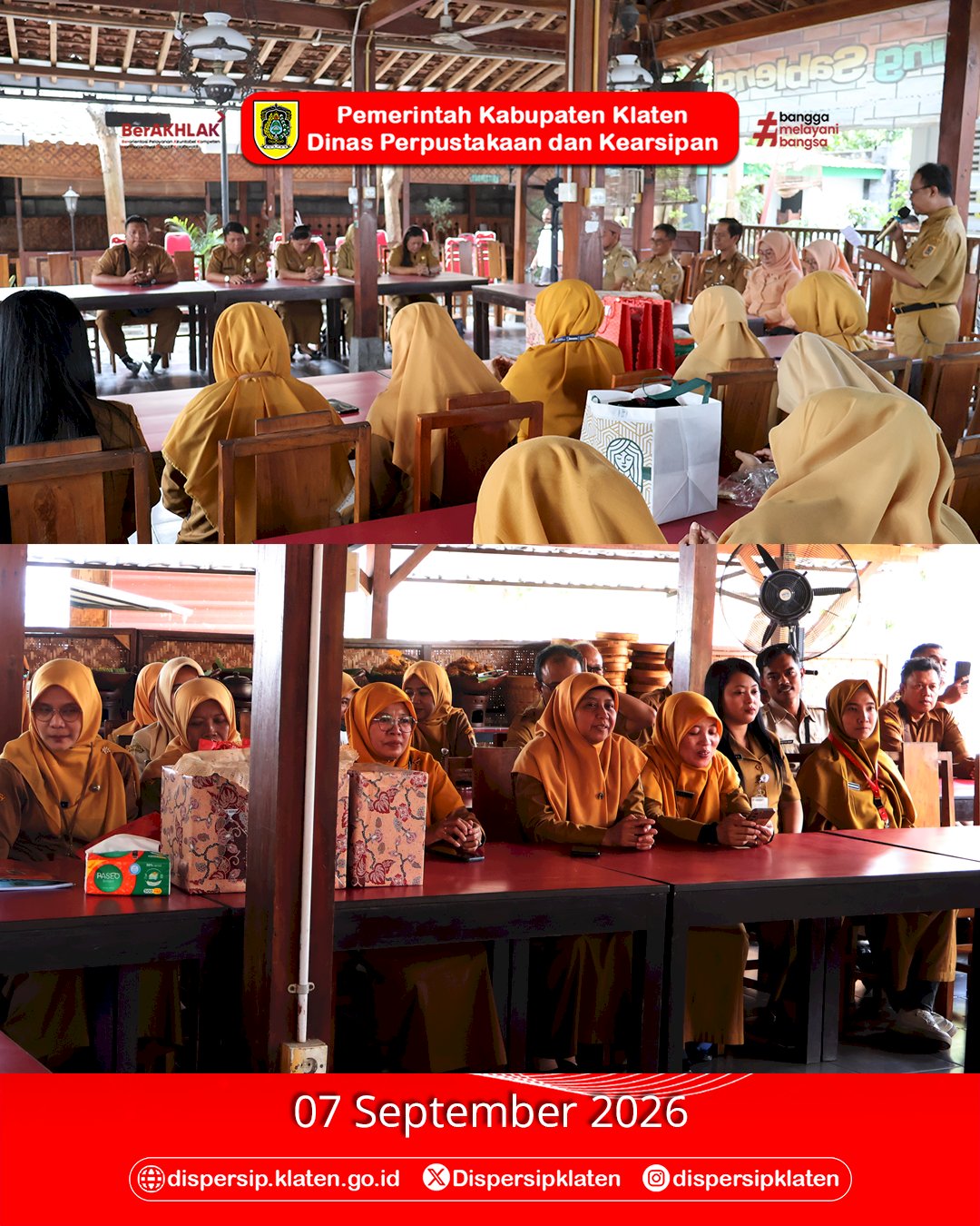Dispersip Klaten Gelar Lepas Sambut, Tandai Pergantian Sejumlah Pejabat di Lingkungan Dinas