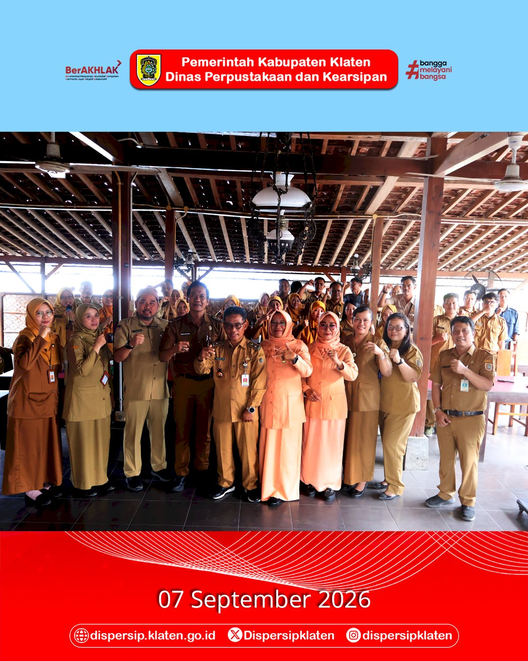 Dispersip Klaten Gelar Lepas Sambut, Tandai Pergantian Sejumlah Pejabat di Lingkungan Dinas