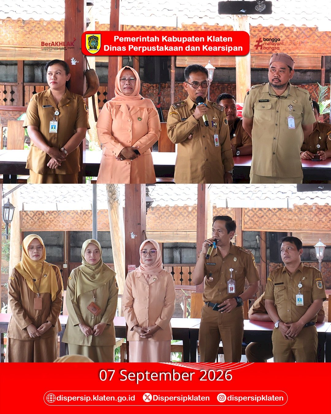 Dispersip Klaten Gelar Lepas Sambut, Tandai Pergantian Sejumlah Pejabat di Lingkungan Dinas
