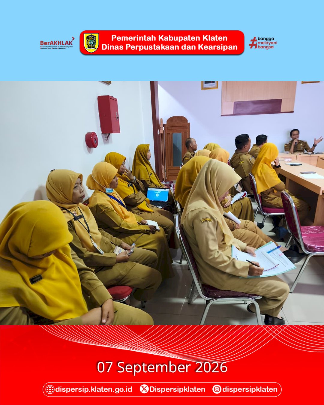 Dispersip Klaten Perkuat Koordinasi Internal dan Evaluasi Pelaksanaan Kegiatan