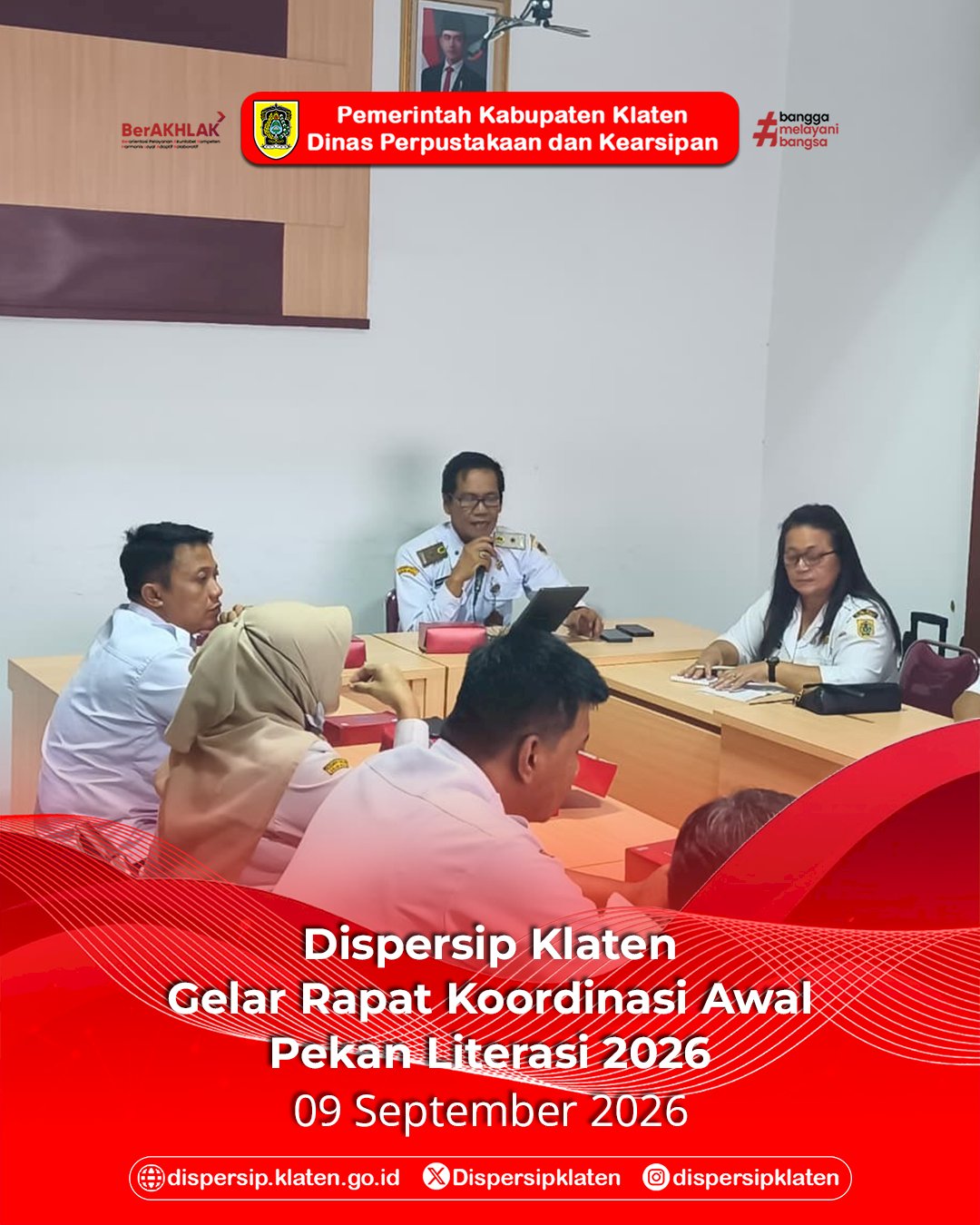 Dispersip Klaten Gelar Rapat Koordinasi Awal Pekan Literasi 2026