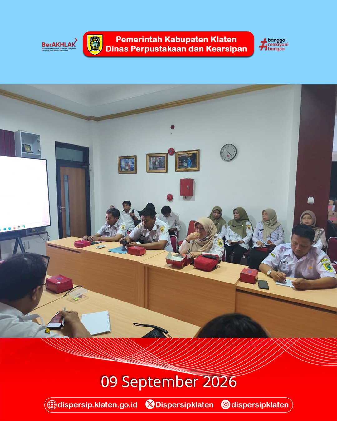 Dispersip Klaten Gelar Rapat Koordinasi Awal Pekan Literasi 2026