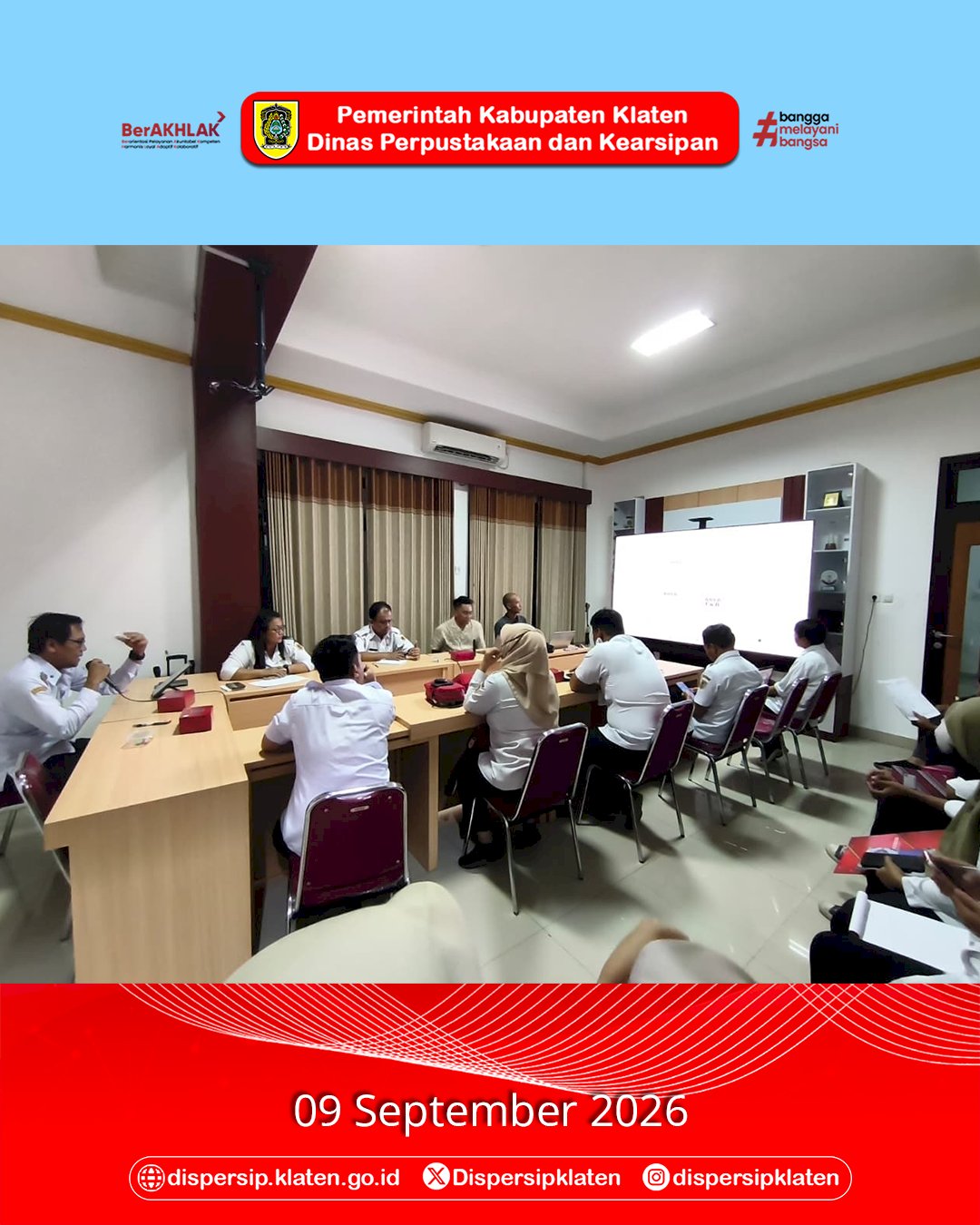 Dispersip Klaten Gelar Rapat Koordinasi Awal Pekan Literasi 2026
