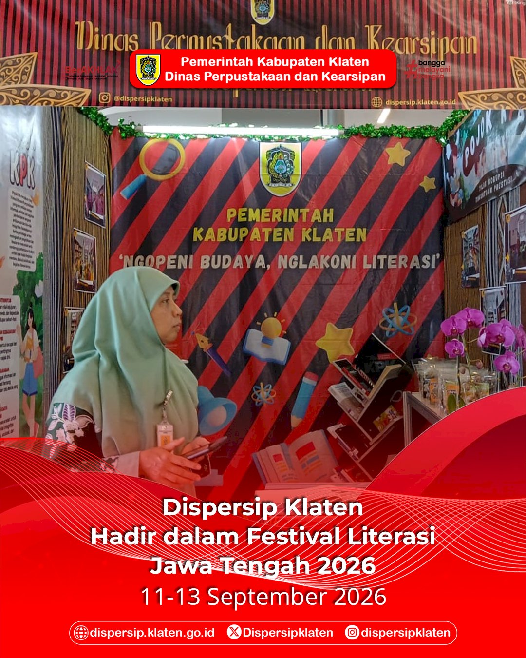 Dispersip Klaten Hadir dalam Festival Literasi Jawa Tengah 2026