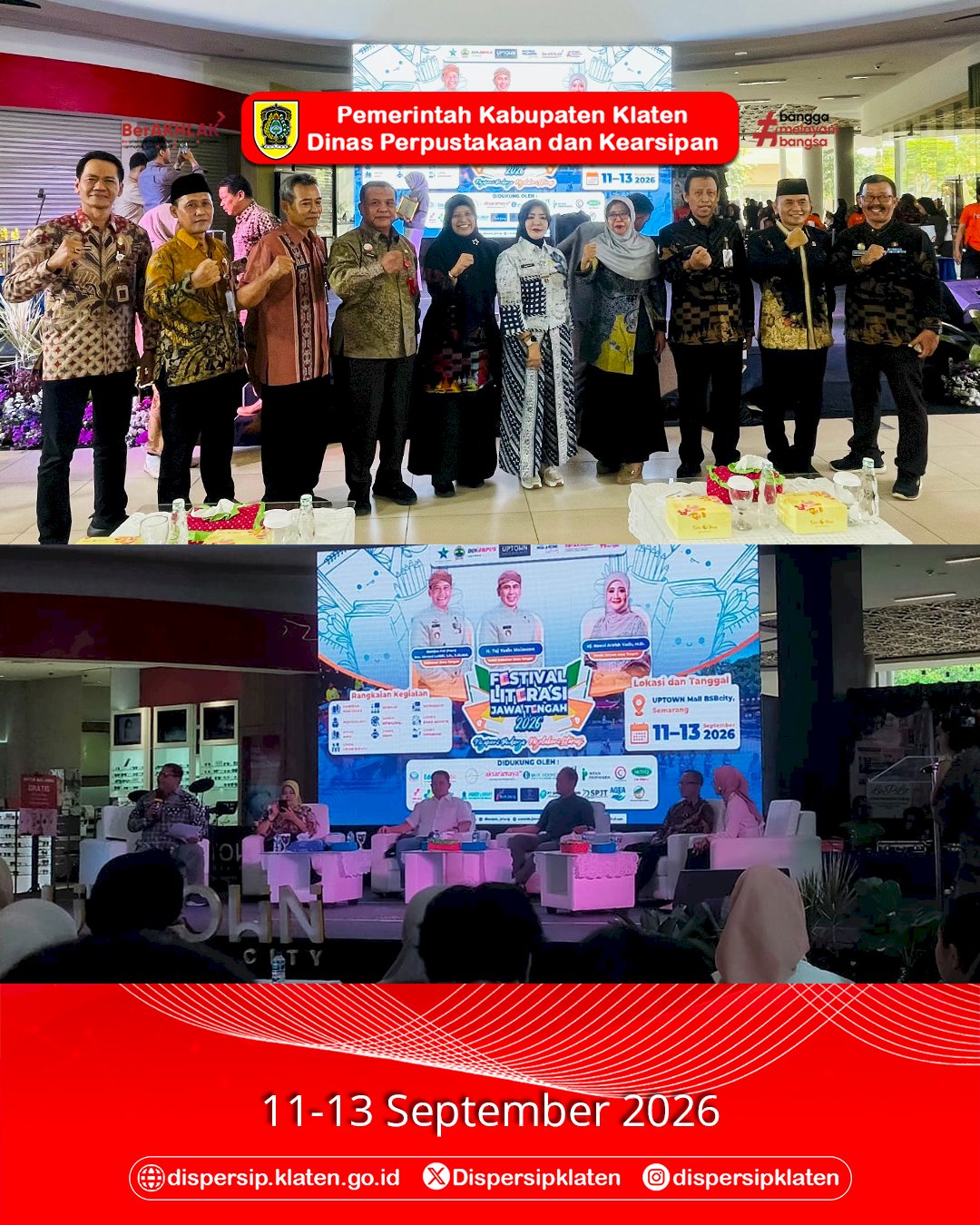 Dispersip Klaten Hadir dalam Festival Literasi Jawa Tengah 2026