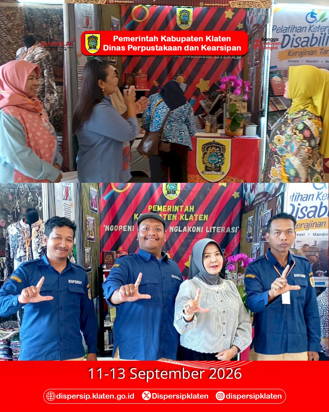 Dispersip Klaten Hadir dalam Festival Literasi Jawa Tengah 2026