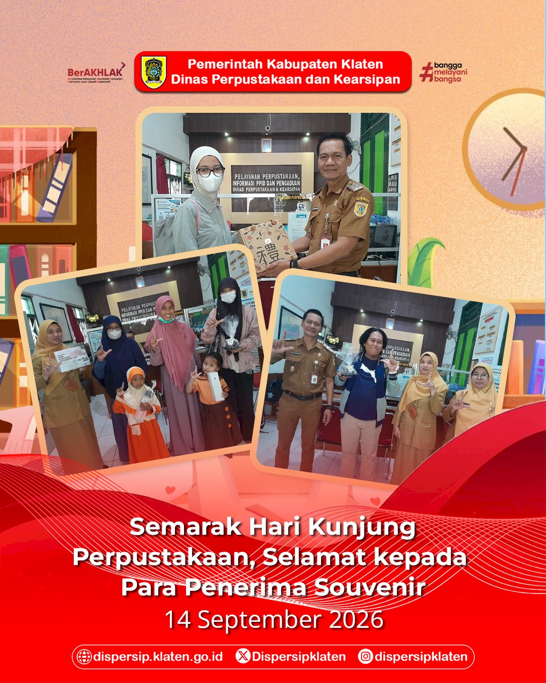 Semarak Hari Kunjung Perpustakaan, Selamat kepada Para Penerima Souvenir