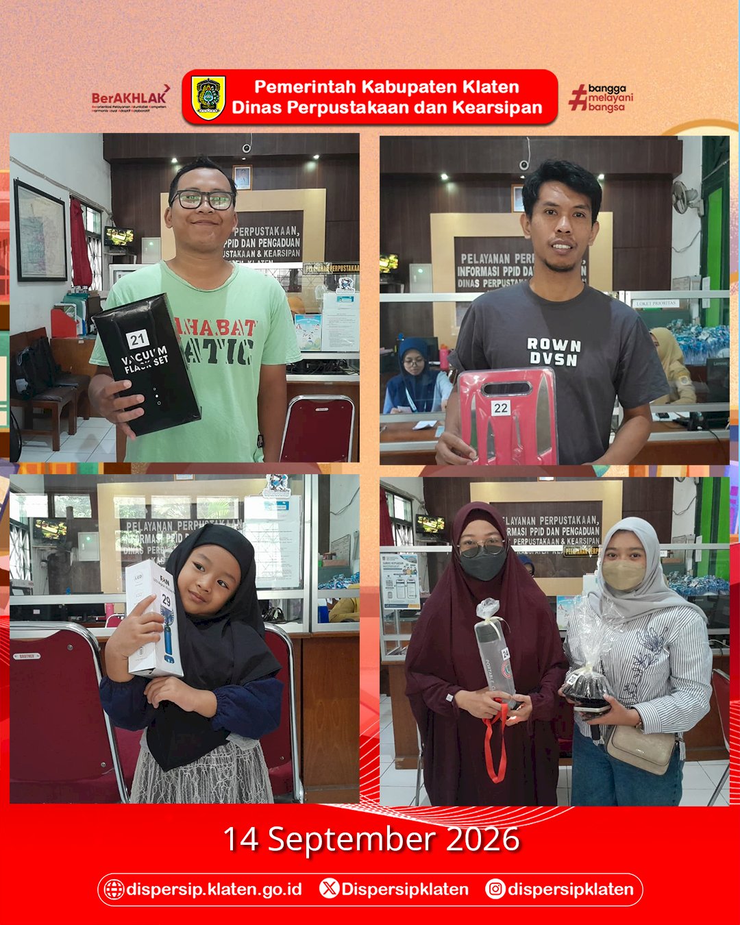Semarak Hari Kunjung Perpustakaan, Selamat kepada Para Penerima Souvenir