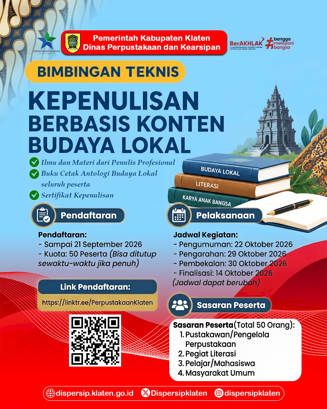 Bimbingan Teknis KepenuIisan Berbasis Konten Budaya Lokal Tahun 2026