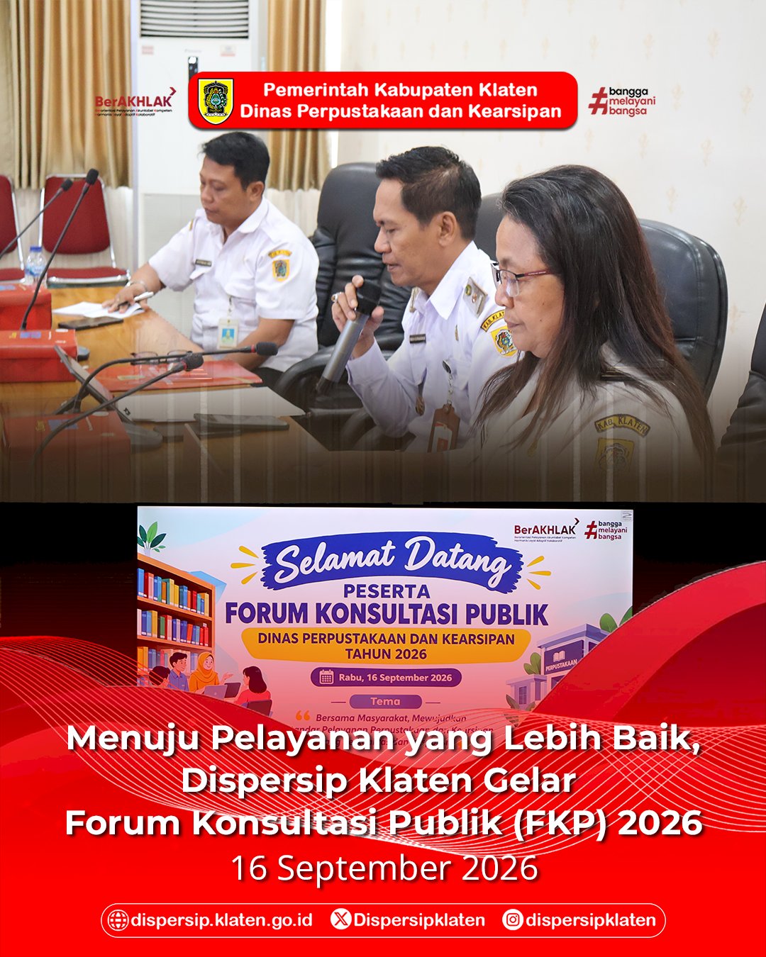 Menuju Pelayanan yang Lebih Baik, Dispersip Klaten Gelar Forum Konsultasi Publik 2026