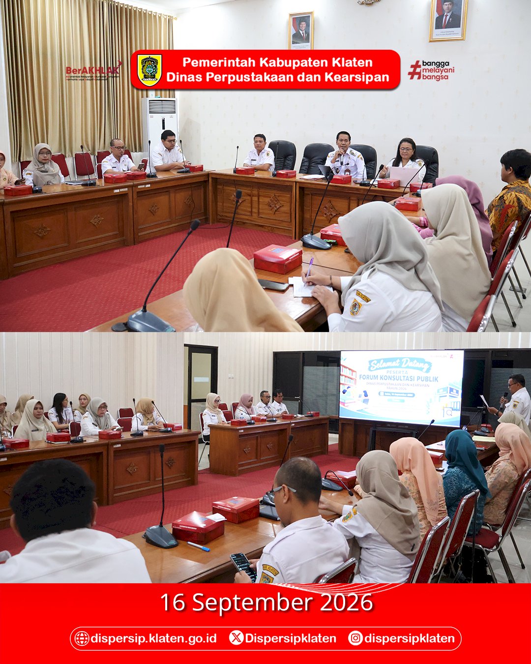 Menuju Pelayanan yang Lebih Baik, Dispersip Klaten Gelar Forum Konsultasi Publik 2026