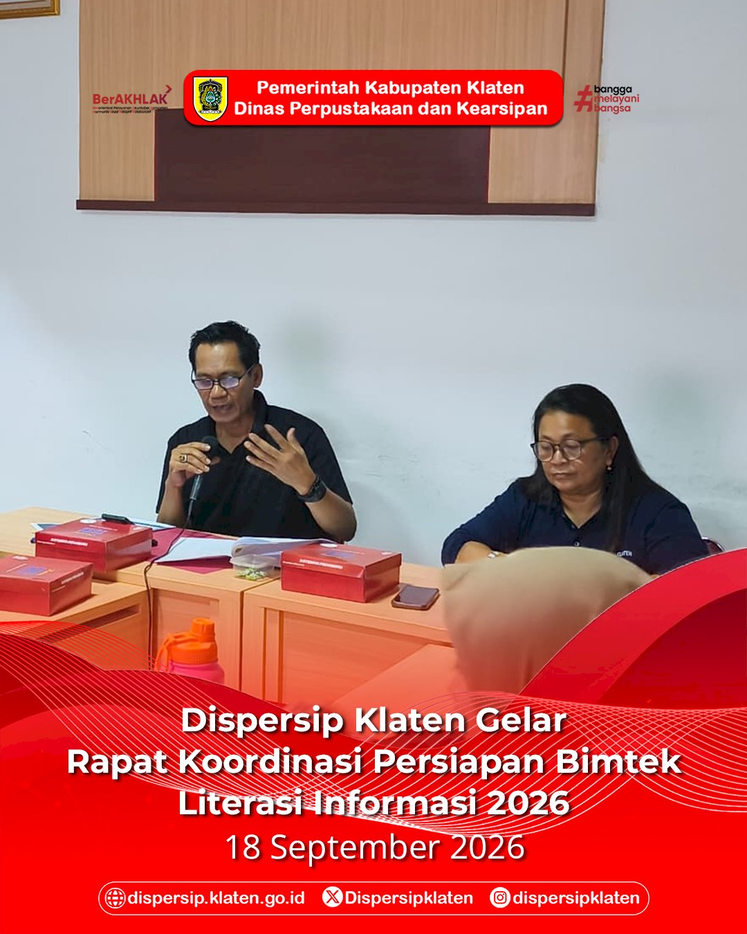 Dispersip Klaten Gelar Rapat Koordinasi Persiapan Bimtek Literasi Informasi 2026