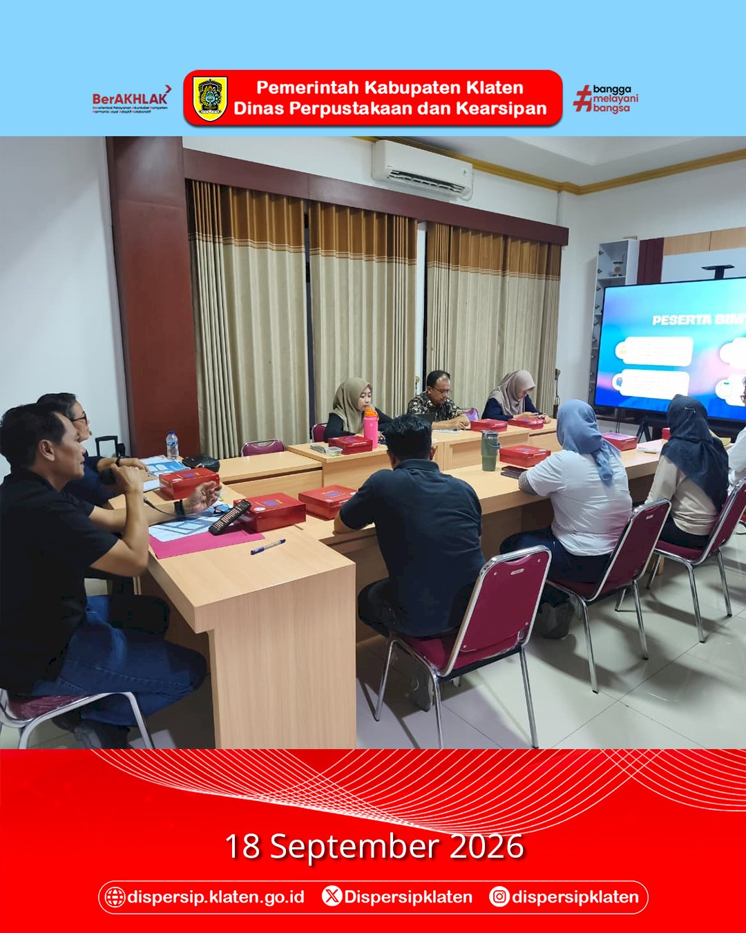 Dispersip Klaten Gelar Rapat Koordinasi Persiapan Bimtek Literasi Informasi 2026