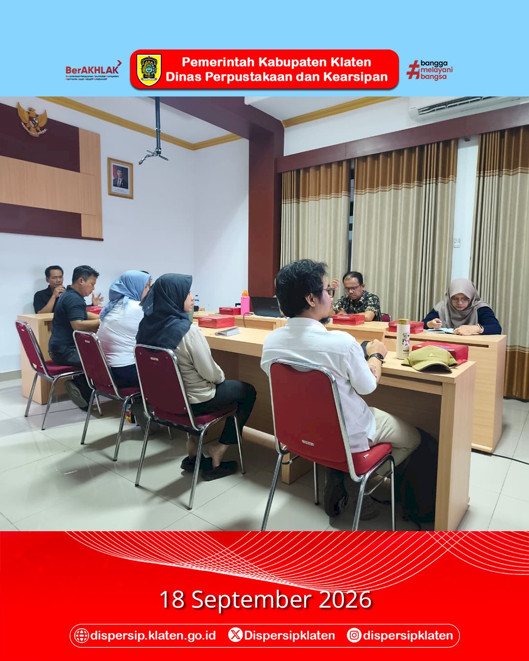 Dispersip Klaten Gelar Rapat Koordinasi Persiapan Bimtek Literasi Informasi 2026