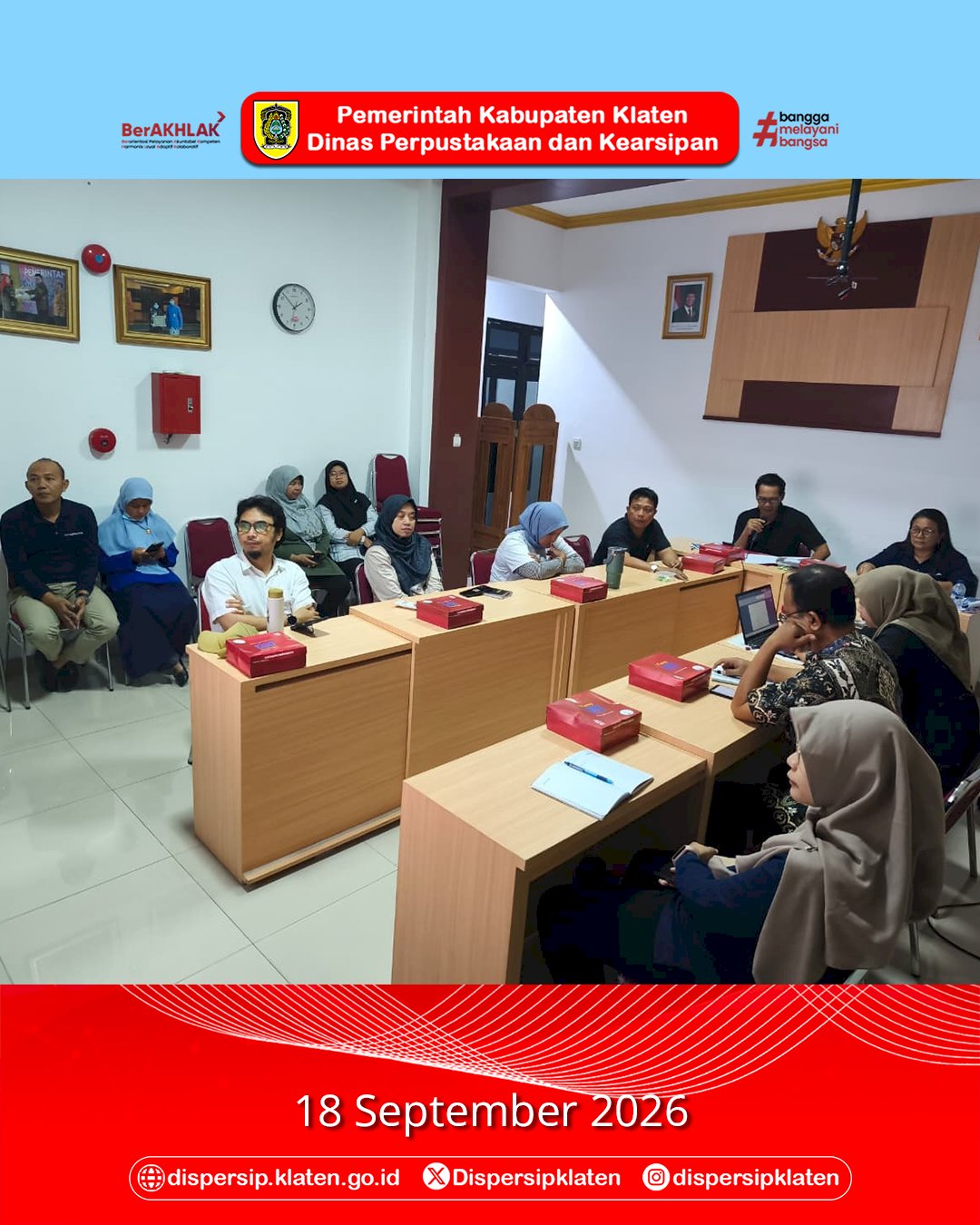 Dispersip Klaten Gelar Rapat Koordinasi Persiapan Bimtek Literasi Informasi 2026