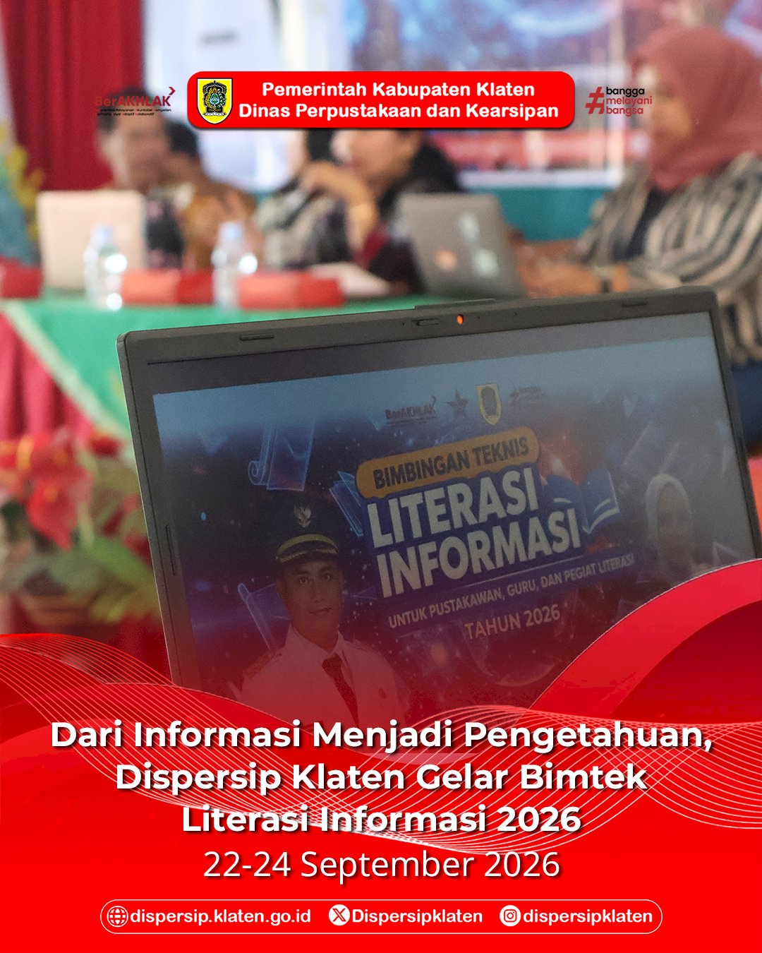 Dari Informasi Menjadi Pengetahuan, Dispersip Klaten Gelar Bimtek Literasi Informasi