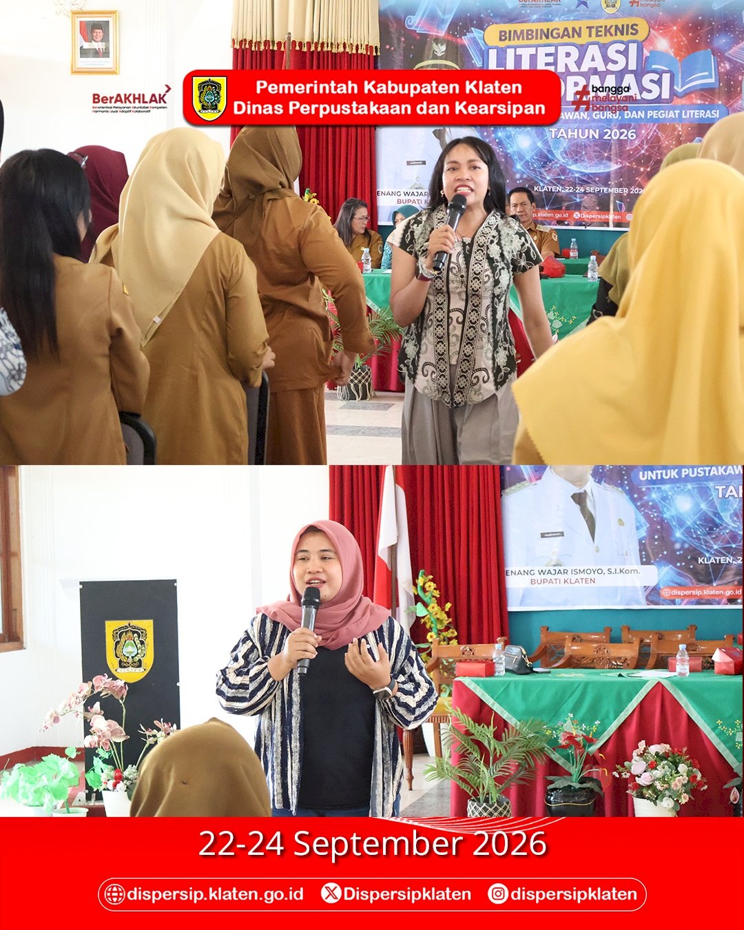 Dari Informasi Menjadi Pengetahuan, Dispersip Klaten Gelar Bimtek Literasi Informasi