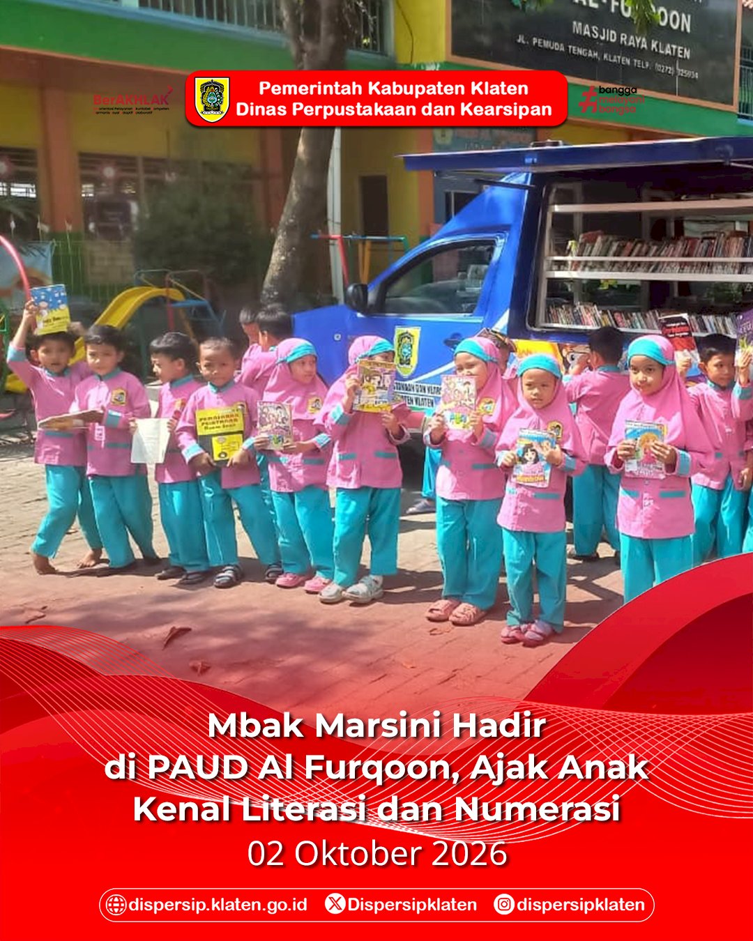Mbak Marsini Hadir di PAUD Al Furqoon, Ajak Anak Kenal Literasi dan Numerasi